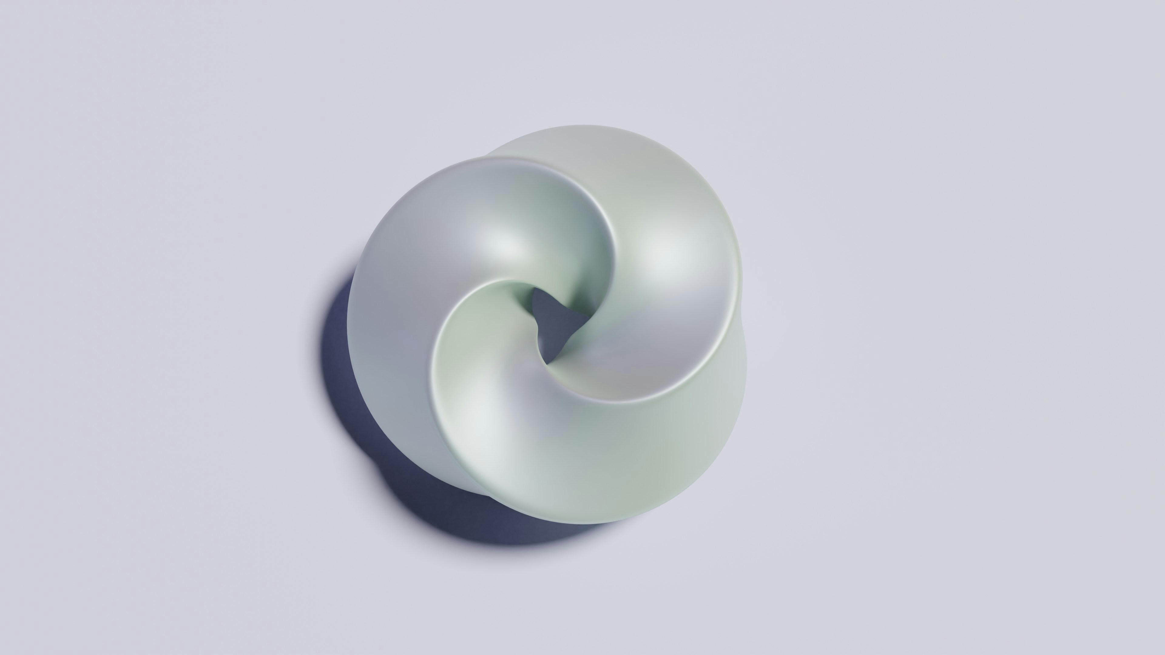 Abstract Möbius strip sculpture symbolizing Understanding Python Iterables and Iterators with a soft gradient and shadow on a light background.